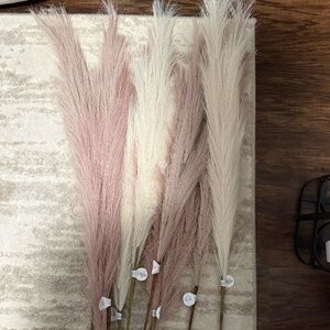 Neutral Pampas Grass Stems Bundle Blush Cream Boho Home Decor Faux Floral